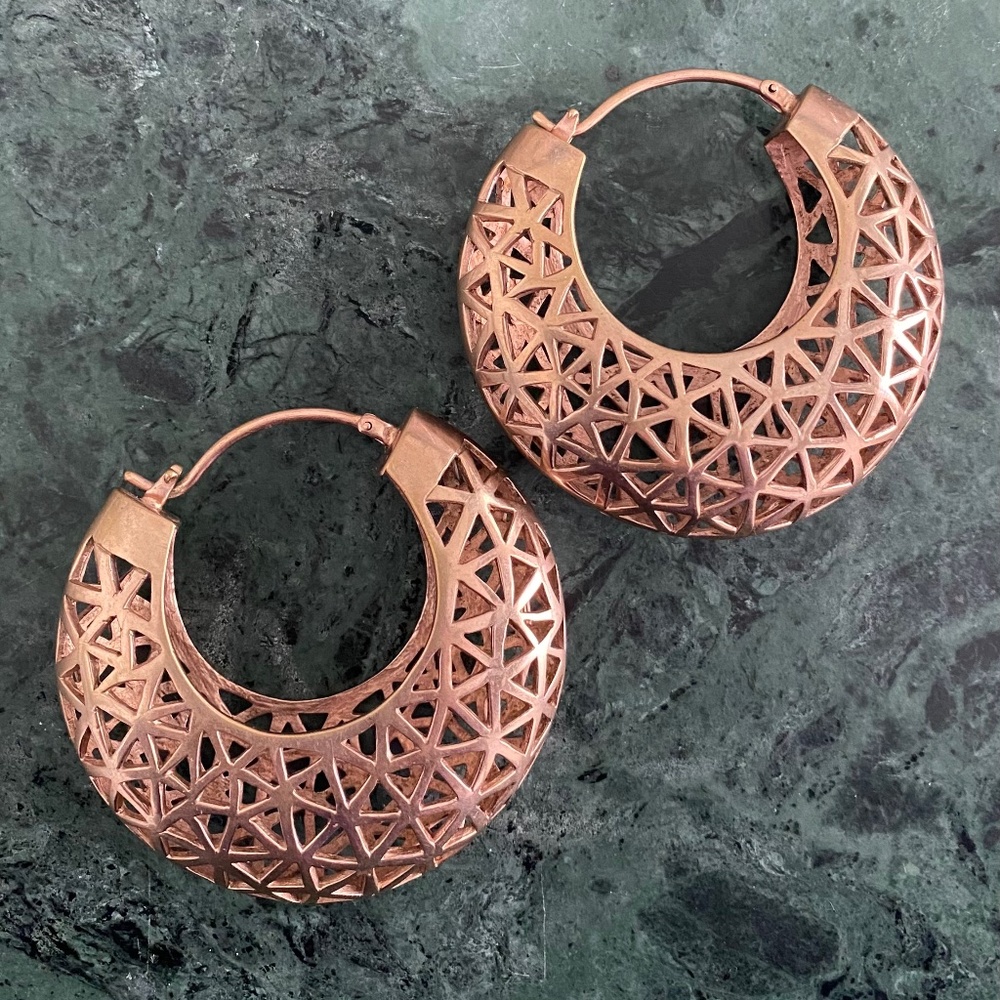 Maya Jewelry Stayin’ Alive Earrings in Rose Gold